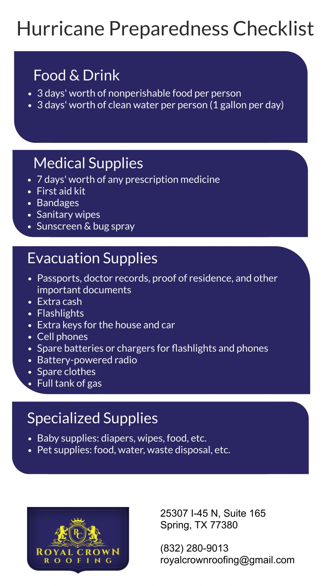 hurricane preparedness checklist 2017 printable